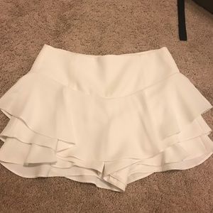 White Zara Ruffle Skirt